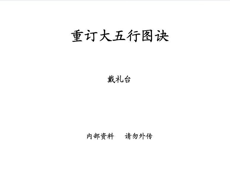 风水书籍《重订大五行图诀》戴礼台