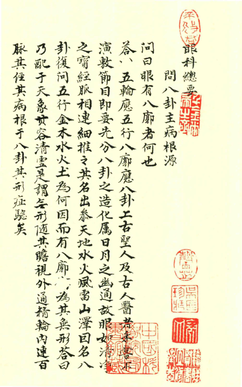 中医眼科古籍《眼科外科灵方》懋芝录(图1) 中医眼科古籍《眼科外科灵方》懋芝录(图1)