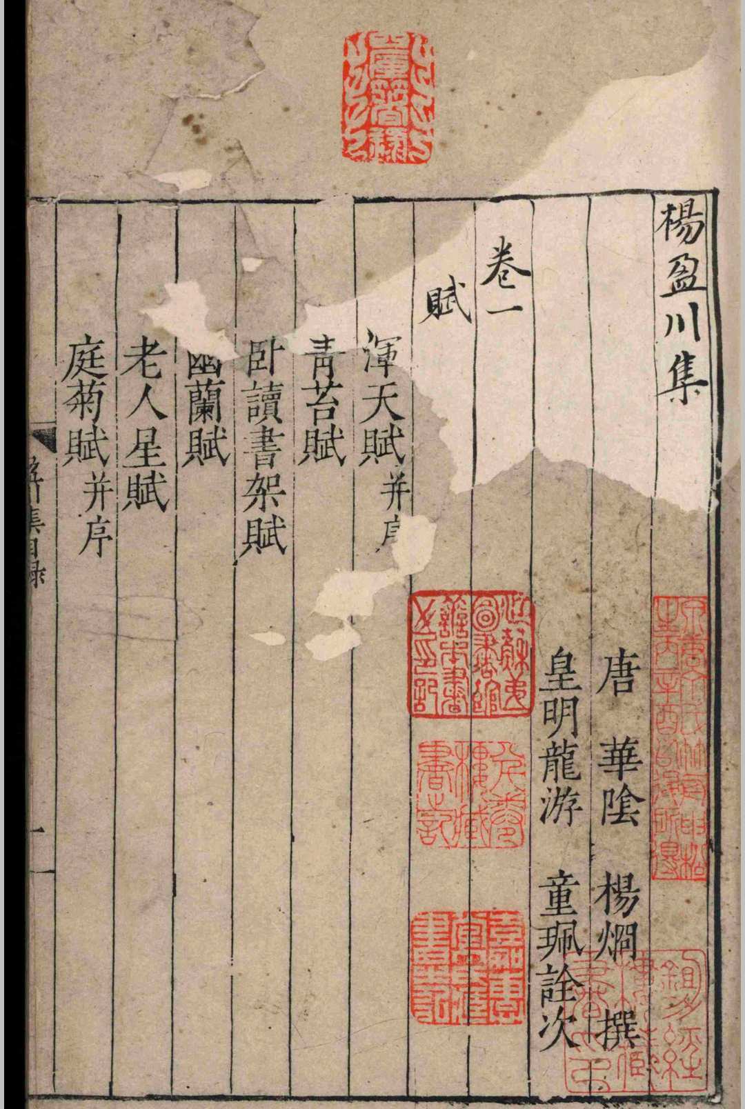 杨盈川集.十卷.附录.一卷.杨炯.童佩.明万历三年(图1)