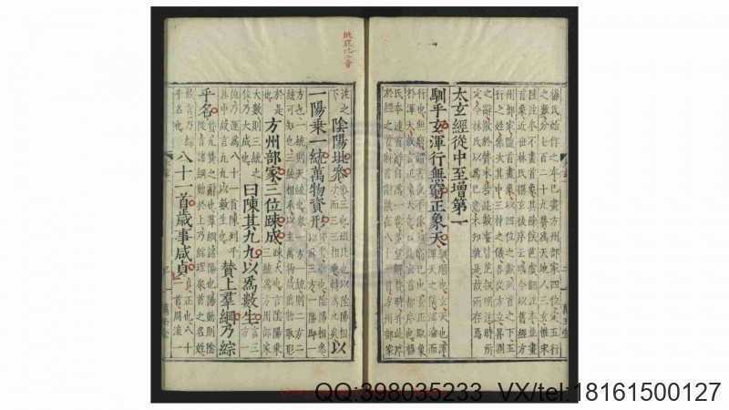 太玄经 汉 杨雄 撰 明嘉靖3年 郝梁萬玉堂覆刊宋(图2) 太玄经 汉 杨雄 撰 明嘉靖3年 郝梁萬玉堂覆刊宋(图2)