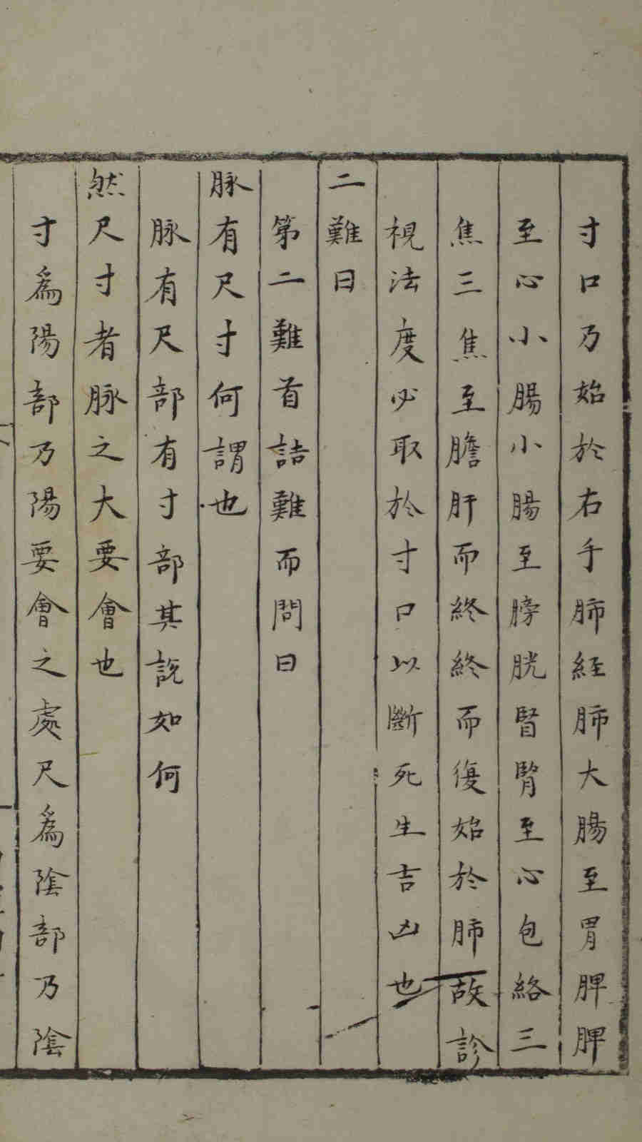 内难经类中医著作《黄帝八十一难经纂图句解》清代抄本(图7) 内难经类中医著作《黄帝八十一难经纂图句解》清代抄本(图7)