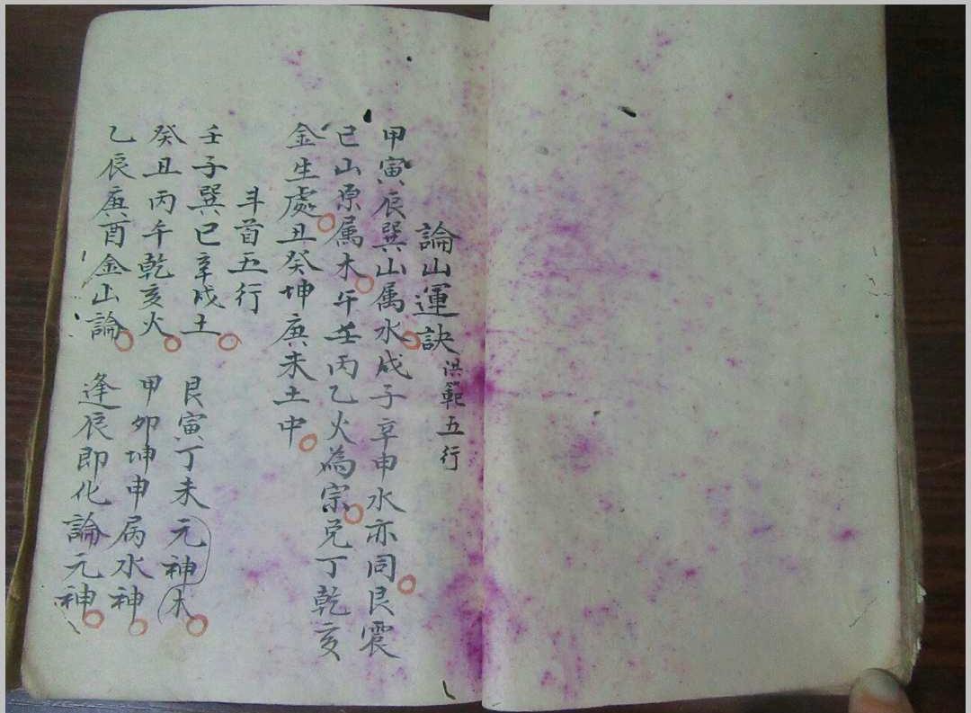 清代风水日课古籍《山运日课书》手抄本(图1)