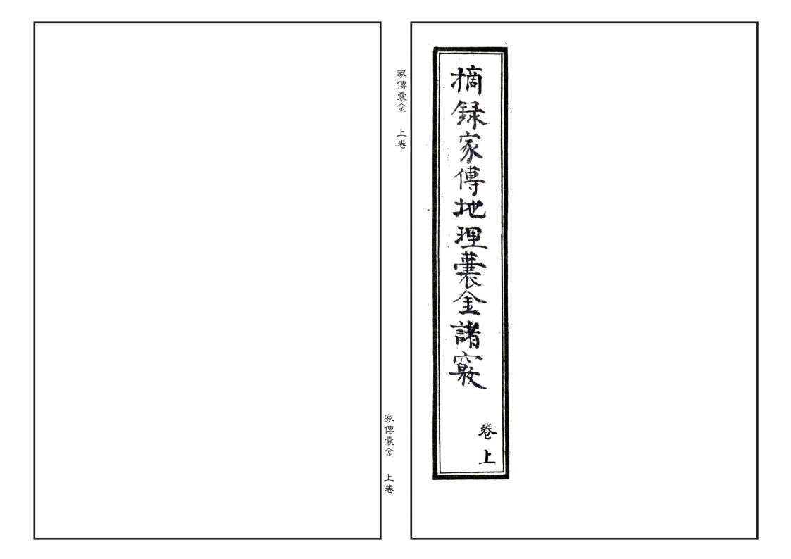 《摘录家传地理囊金诸窍》(图1)