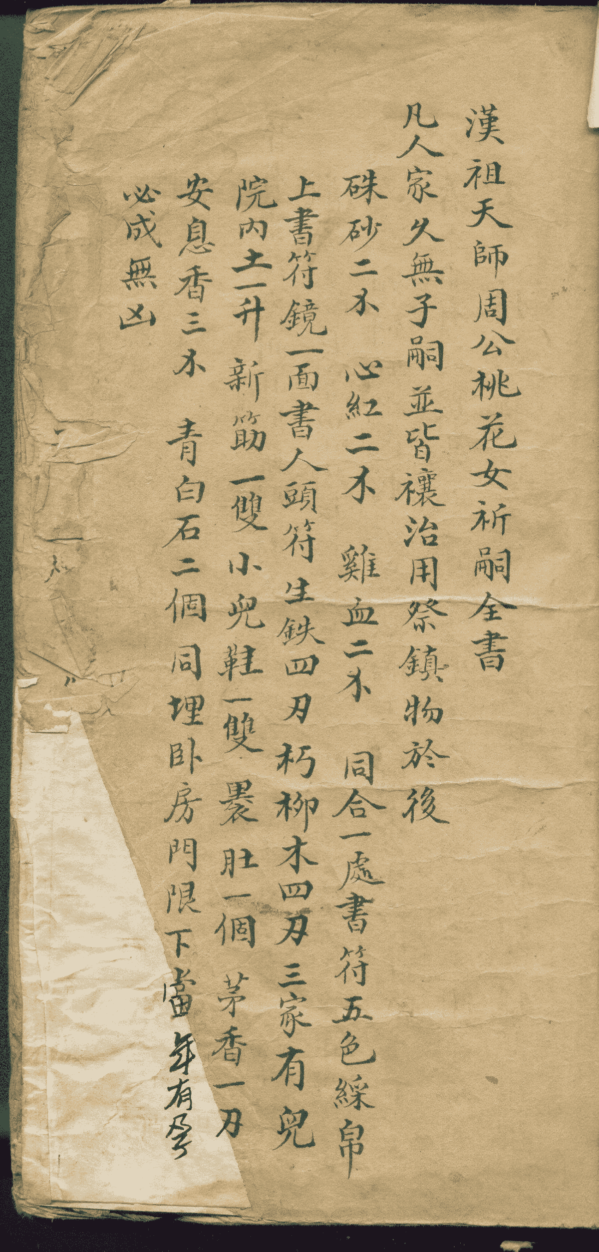 《龙蜀经祈嗣全书汉祖天师周公桃花女祈嗣全书》(图2)