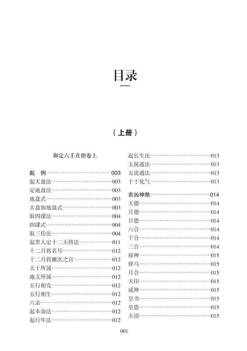 六壬《御定六壬直指》(图1)