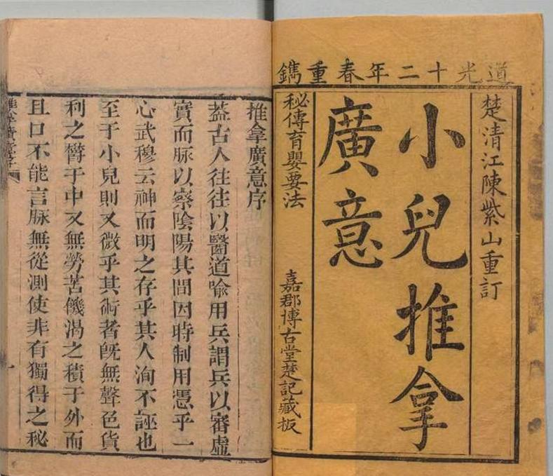 中医古籍 道光本《小儿推拿广意》(图1)