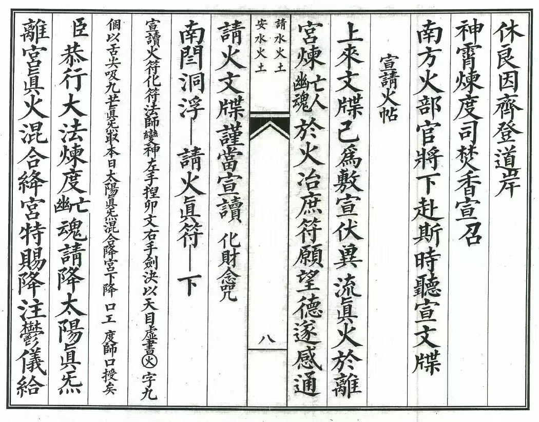 道家科仪书籍《神霄炼度安请水火土科》《安请水火科》(图4)
