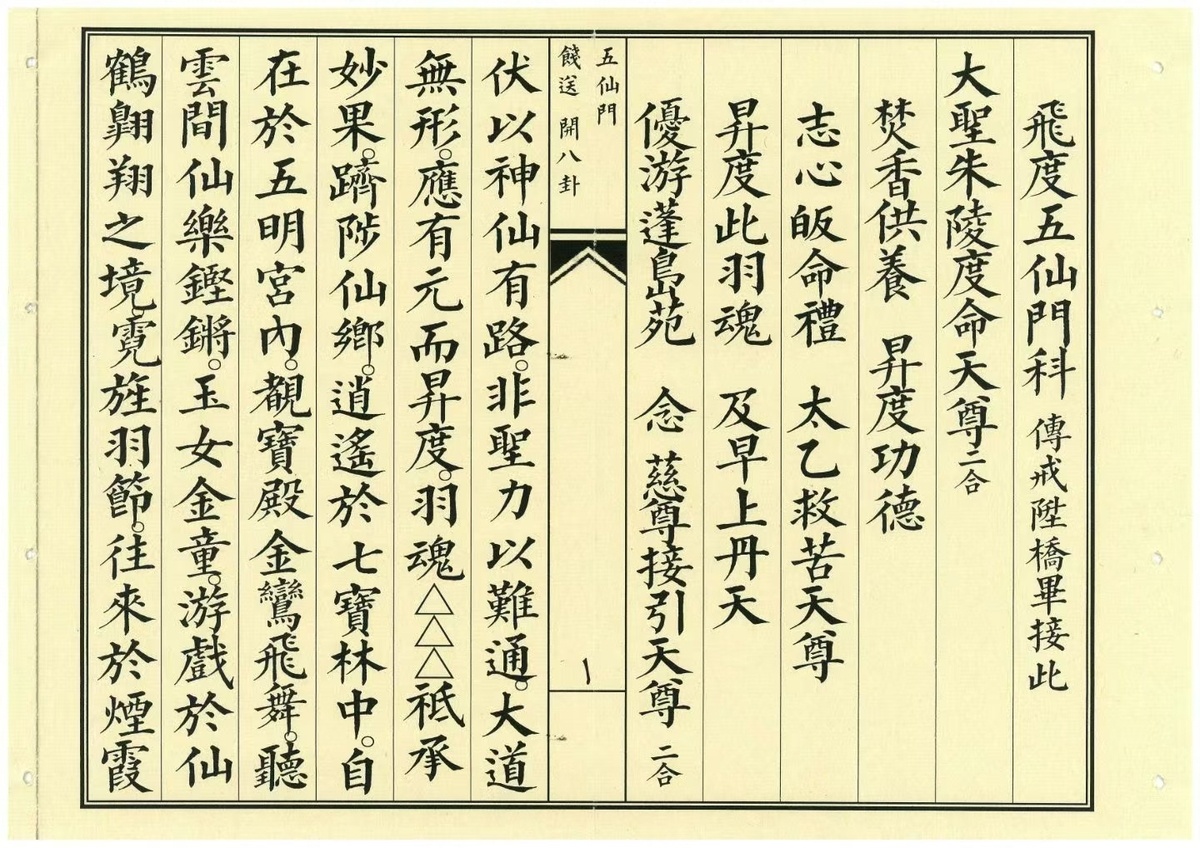 道家科仪书籍《飞度五仙门科饯送开八卦》(图2)