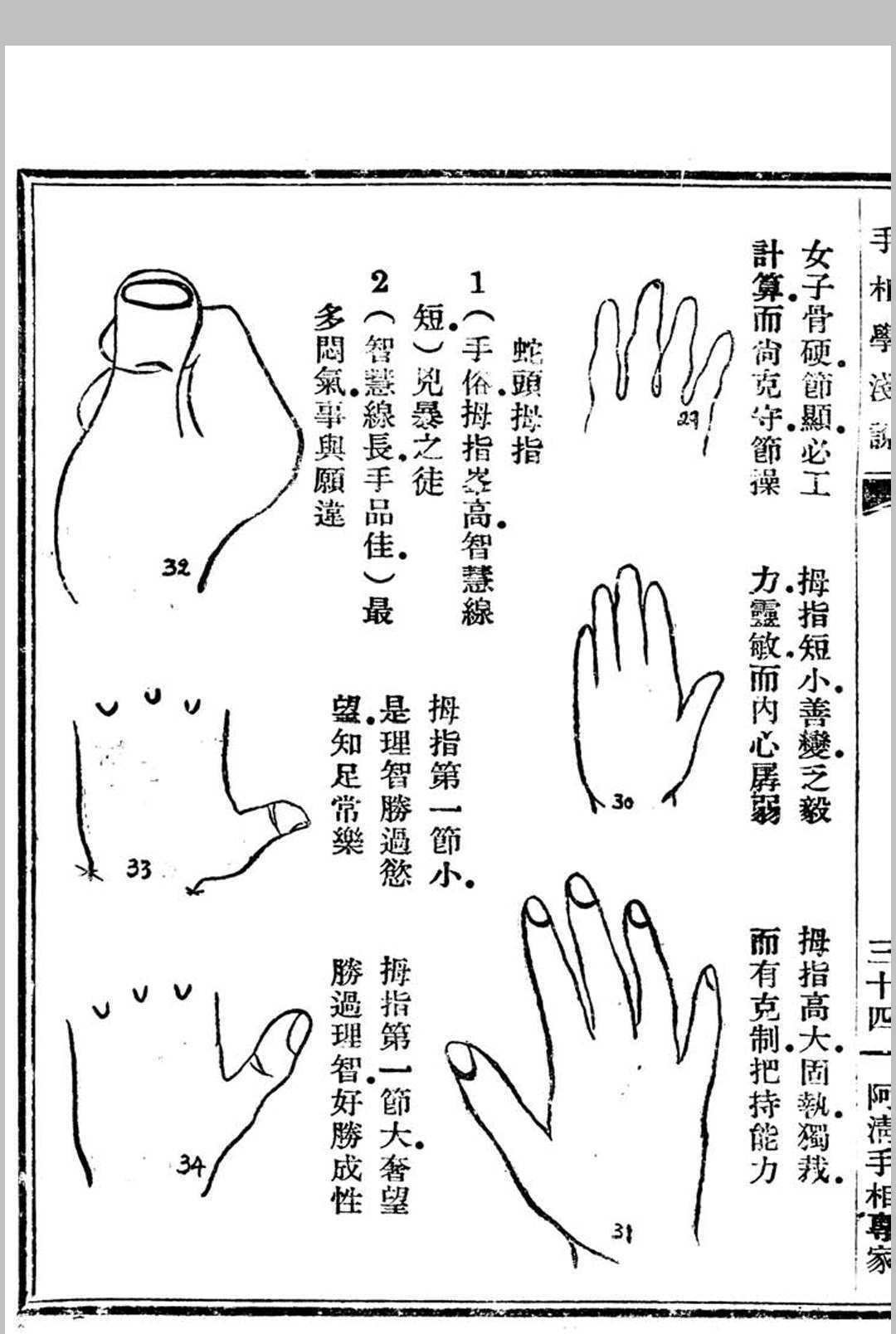 相术古籍《手相学浅说》(图11)