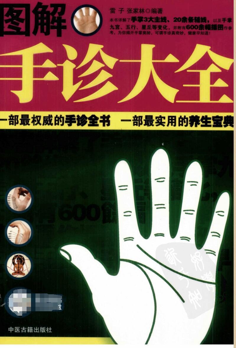 相术书籍《图解手诊大全》雷子，张家林(图1)