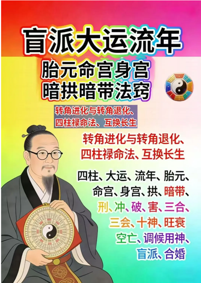 八字命理书籍《盲派大运流年胎元命宫身宫暗拱暗带法窍》湖北盲派