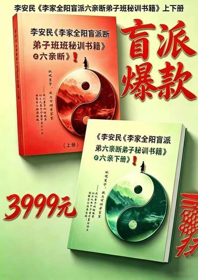 八字命理书籍《​李家全阳盲派六亲断弟子班秘训书籍》李安民