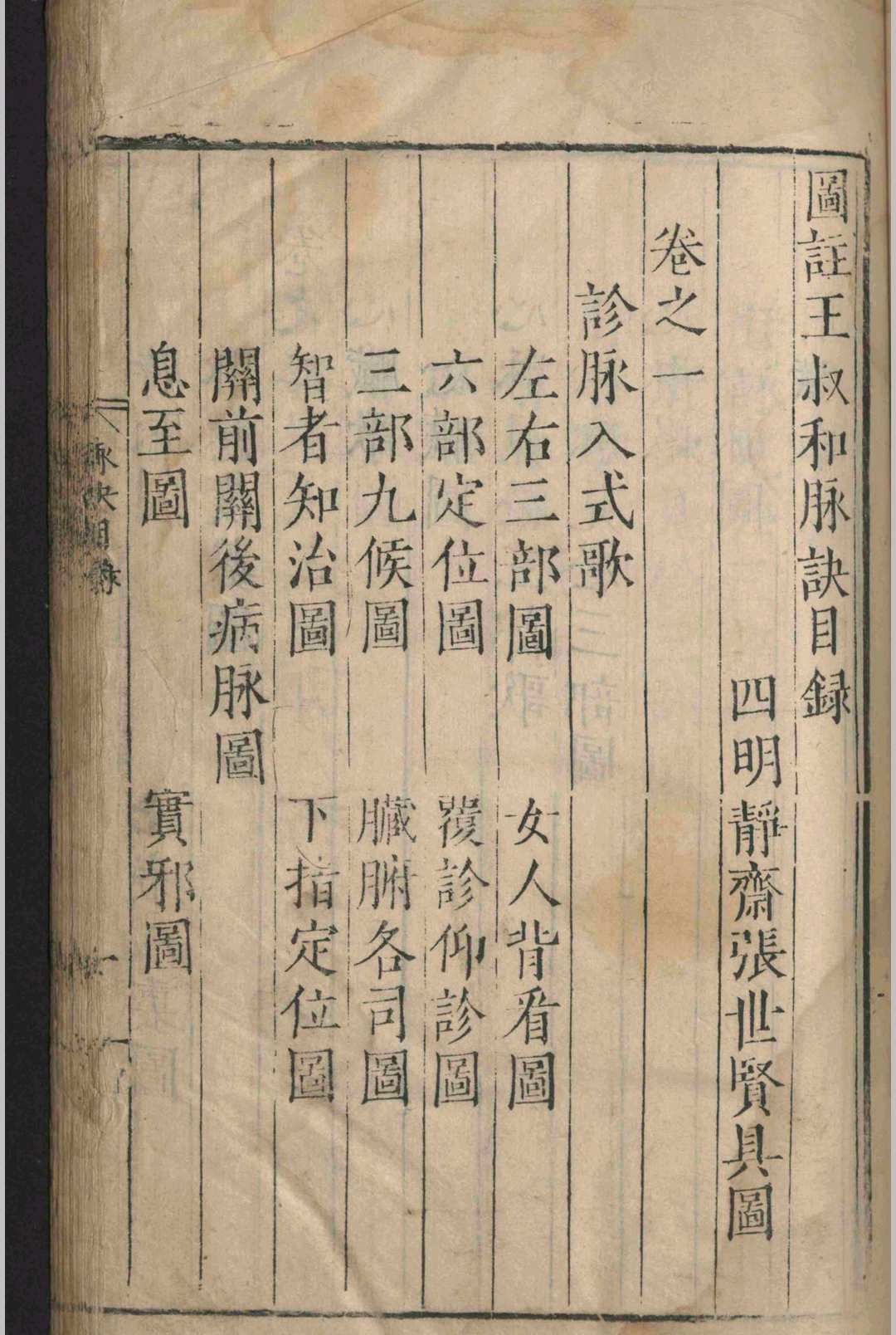 中医古籍《​图注王叔和脉诀》王叔和 张世贤(图8)