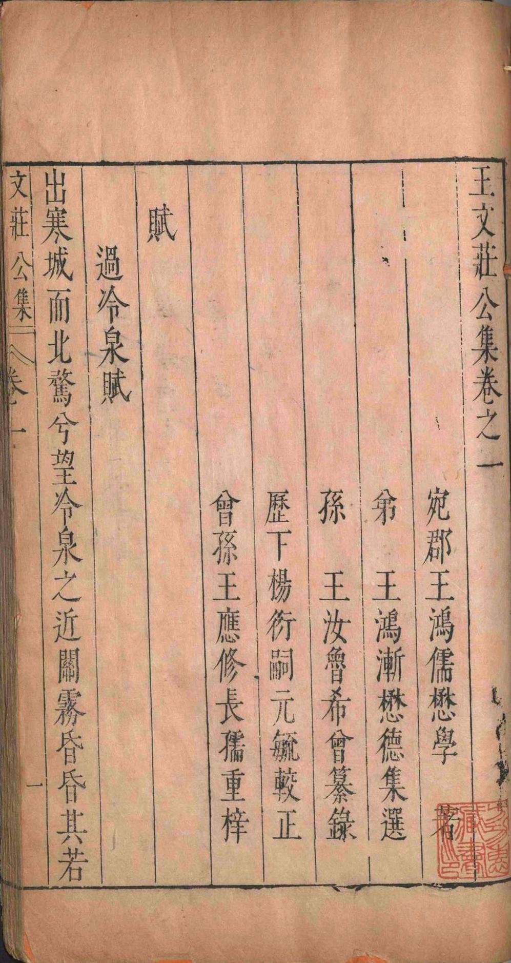 王文庄公集.十卷.王鸿儒.王鸿渐.王汝鲁.明崇祯元年(图4)