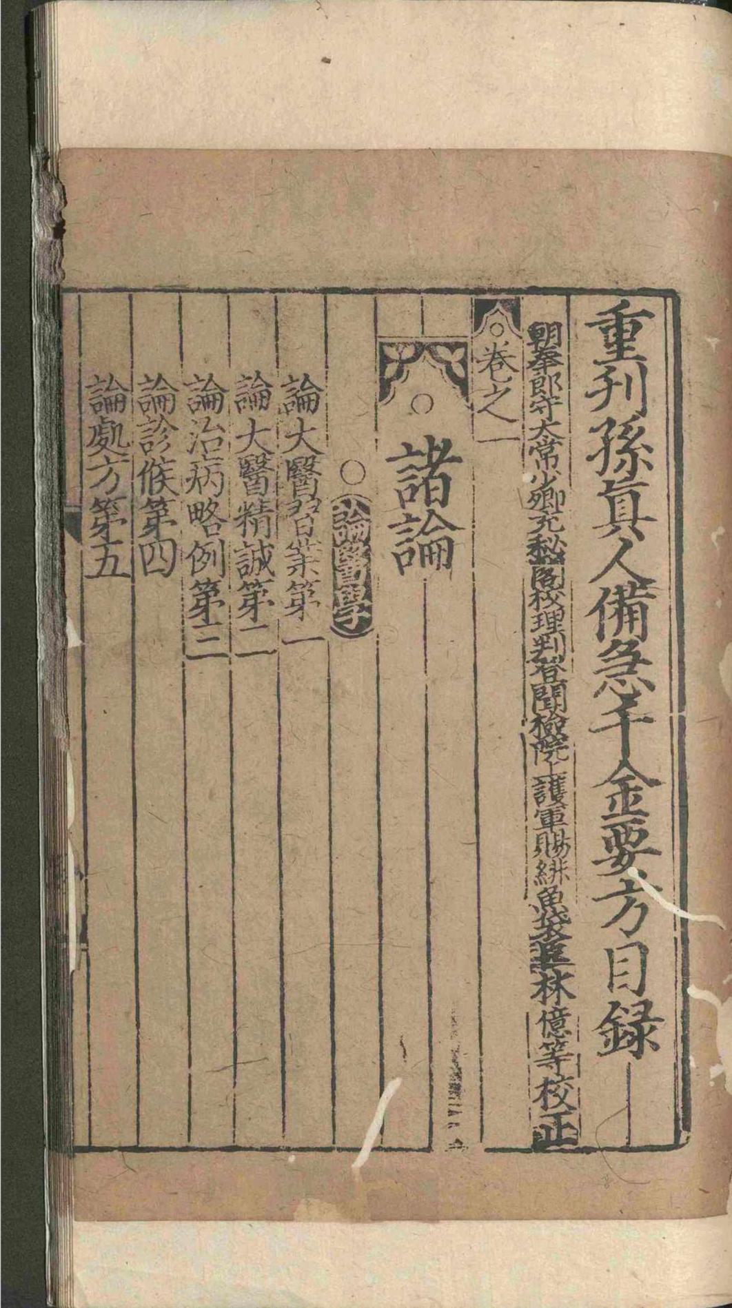 中医方书古籍《重刊孙真人备急千金要方》(图2)