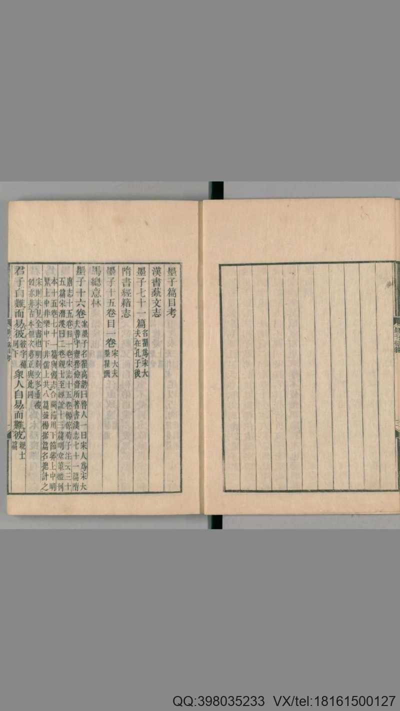 墨子.经训堂本.十六卷.清毕沅校注.1835和刊本(图2)