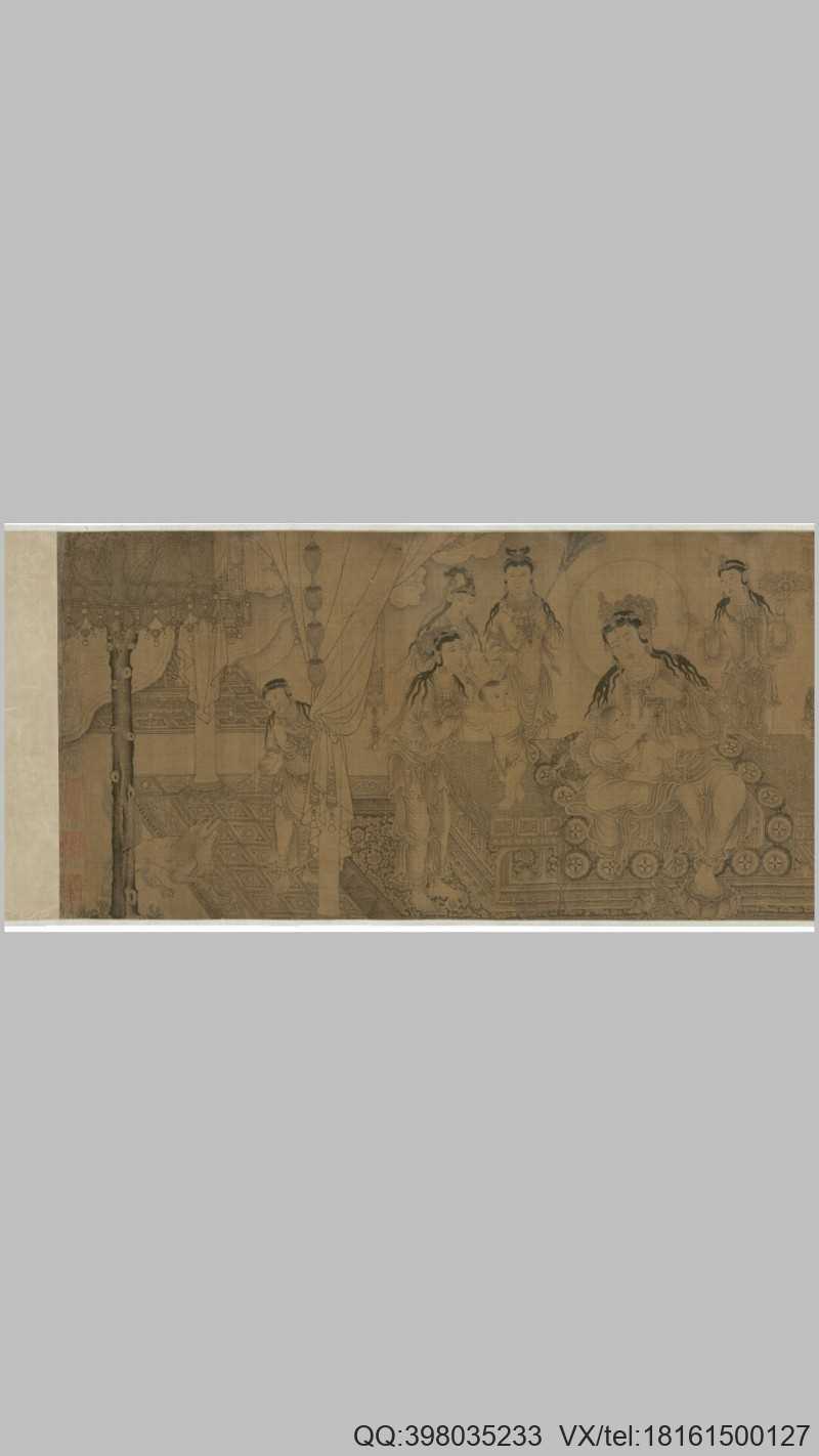 姨母育佛图.元王振鹏绘.高清注释.美国波士顿美术馆藏(图2)