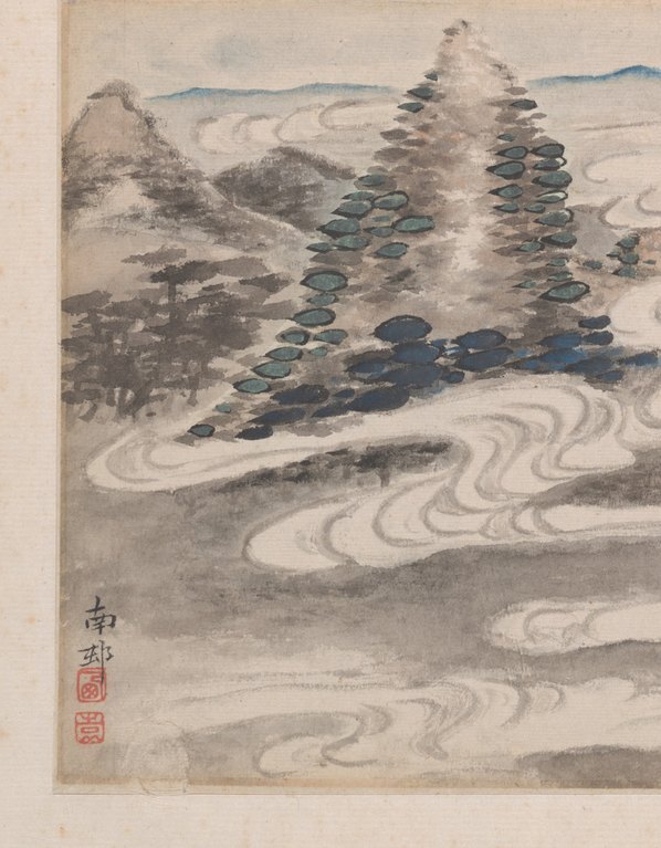 清_高凤翰_山水书法册_六开_3_(4500×5771 – 300dpi)(图4)