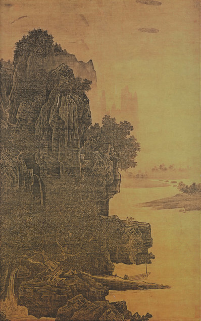 宋_萧照_山腰楼观图轴绢本_(7381×11811 – 300dpi)(图1)