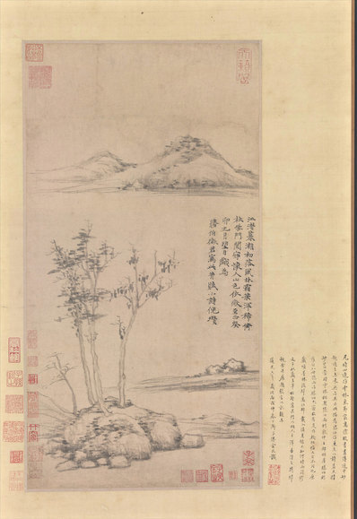 元_倪瓒_江渚风林图轴_大都_(7109×10346 – 300dpi)(图1)