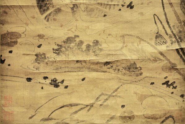 明_林良_荷塘集禽图轴_(7088×18970 – 300dpi)(图5)