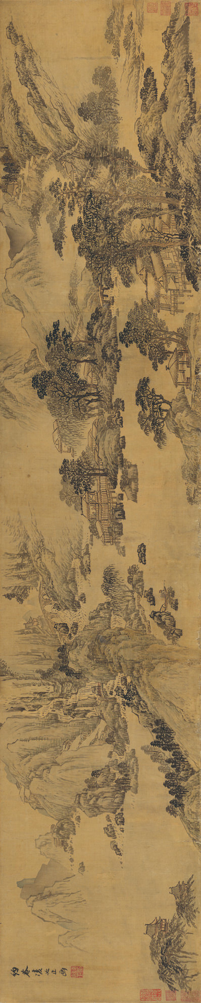 明_凌必正_山水_图卷_(18469×3716 – 300dpi)(图1)