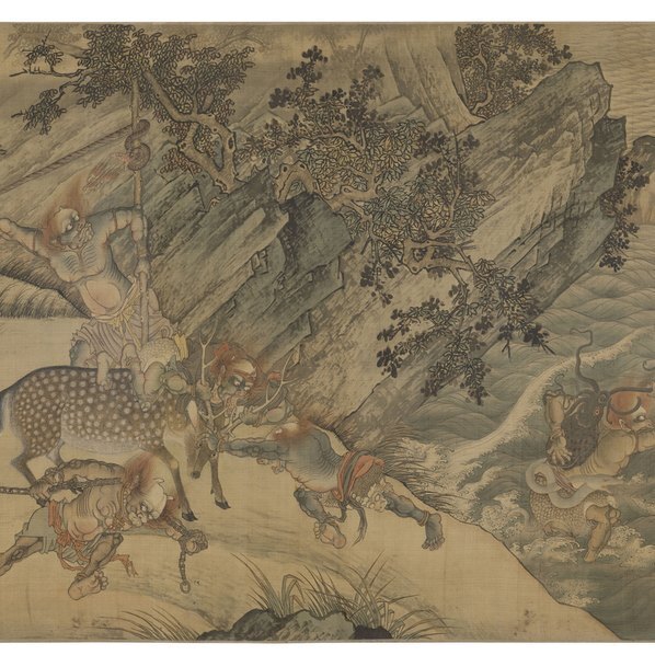 明_陆治搜山图_波士顿艺术美术馆藏_陆治搜山图_1_(30000×7557 – 300dpi)(图3)