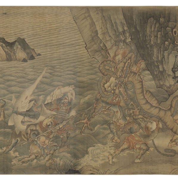 明_陆治搜山图_波士顿艺术美术馆藏_陆治搜山图_1_(30000×7557 – 300dpi)(图4)