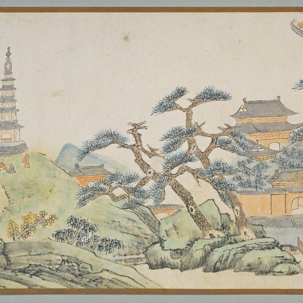 明_萧云从_秋山行旅图卷_全卷_纸本_东_(63890×3189 – 300dpi)(图2)