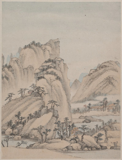 清_萧云从_山水册页_大都会_111_(3200×4205 – 300dpi)(图1)