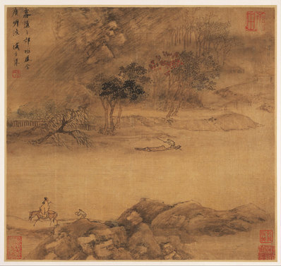 明_盛茂烨_山水六册页绢本_1_(4500×4262 – 300dpi)(图1)