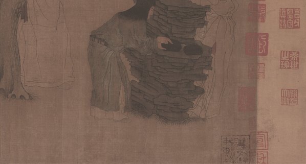 五代_周文矩_琉璃堂人物图绢本_(8316×4463 – 300dpi)(图5)