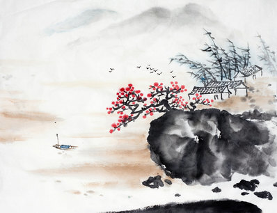 近代_梅花图_(8996×6926 – 72dpi)(图1)