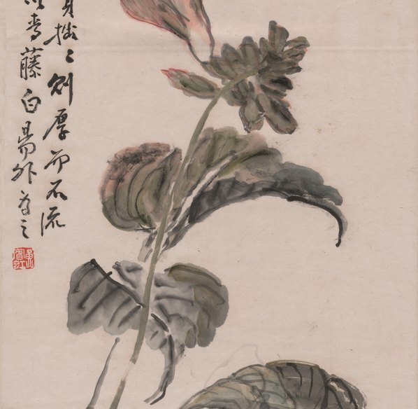 近代_黄宾虹_花鸟图_轴纸本_(5216×20385 – 72dpi)(图3)