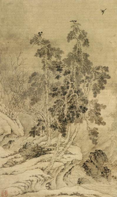 明_文徵明山水立轴_纳尔_(5100×8530 – 300dpi)(图1)