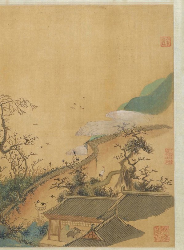 清_吴历_兴福庵感旧图卷绢本_北京故_(16582×2890 – 200dpi)(图5)