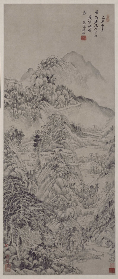 清_王时敏山水图轴北京故宫_(4216×9963 – 300dpi)(图1)