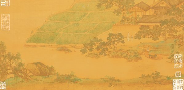 明_仇英_莲溪渔隐图_绢本(图5)