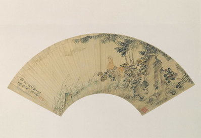 明_陈嘉言_鸡鸣图扇页北京_(5151×3538 – 300dpi)(图1)