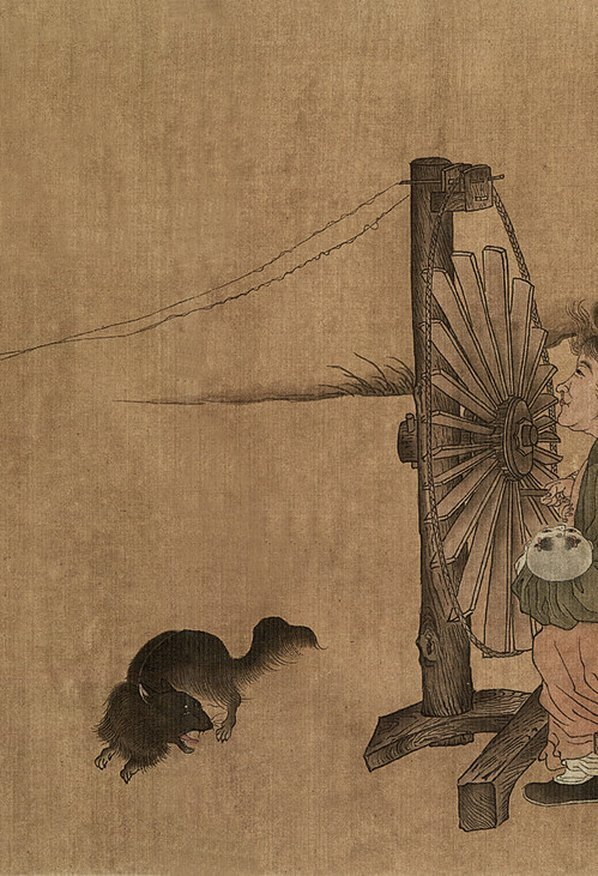 宋_王居正_纺车图_绢本_(13302×4864 – 475dpi)(图4)