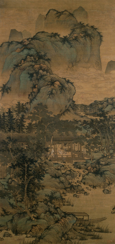 元_盛懋_山居纳凉图轴_纳尔_(6614×14025 – 300dpi)(图1)