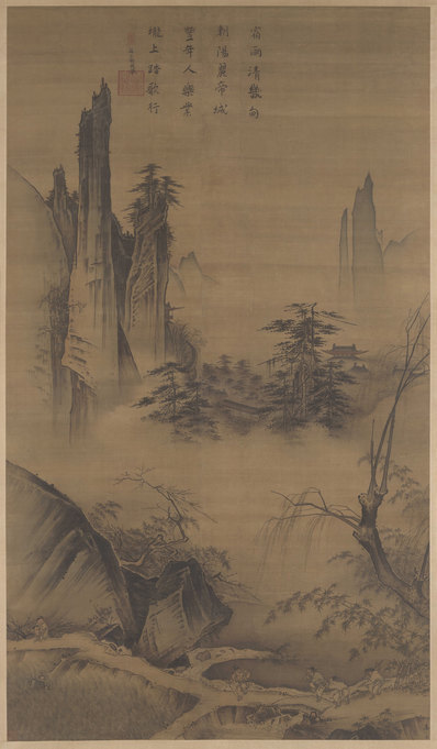 宋_马远_踏歌图轴_(15539×26573 – 300dpi)(图1)