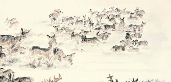 近代_中国百图_百鹿图_(12827×6154 – 72dpi)(图3)