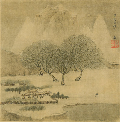 清_傅山_傅眉山水花卉冊_3_(3598×3638 – 420dpi)(图1)