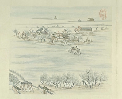 清_张若澄_燕山八景图_北京故宫_太液秋_(5175×4189 – 300dpi)(图1)