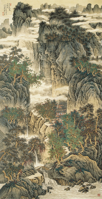 近代_现代_国英_太行雾云_纸本_(3813×7442 – 72dpi)(图1)
