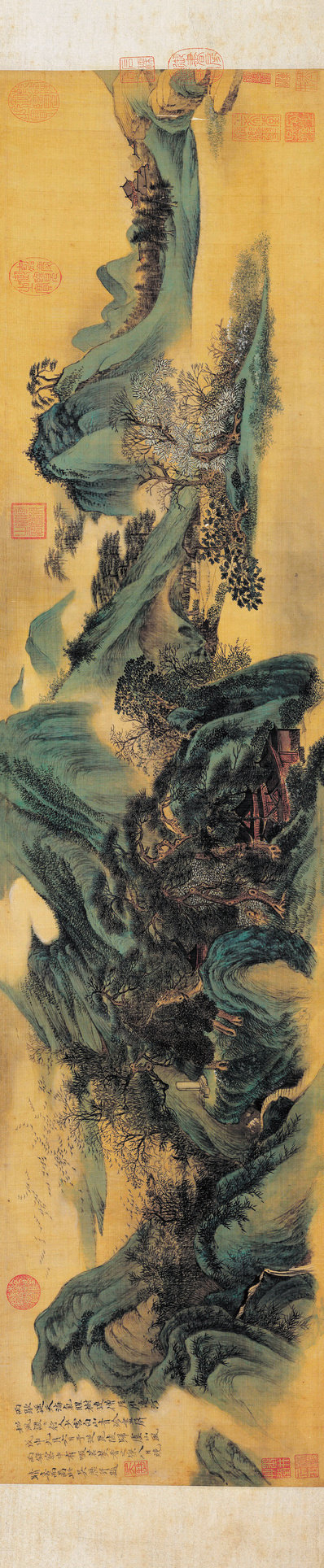 清_吴历_云白山青图卷台_(14877×3071 – 300dpi)(图1)