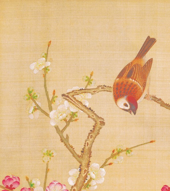 清_余稚_花鸟画十二开_绢本_余稚花鸟_9(图2)