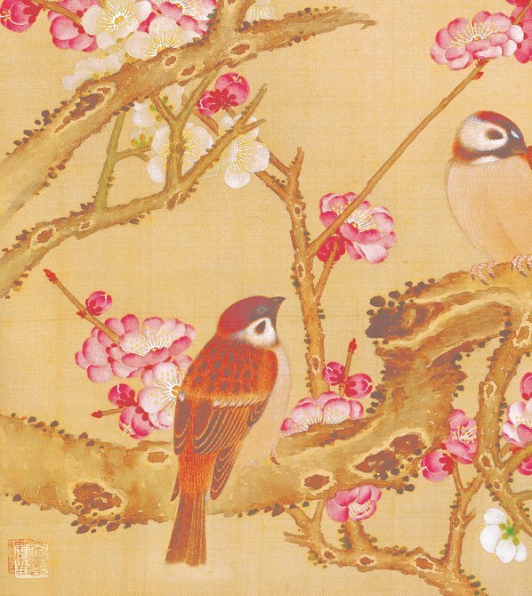 清_余稚_花鸟画十二开_绢本_余稚花鸟_9(图4)