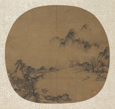 元_寒江待渡图_纳尔逊_(5100×4837 – 400dpi)(图1)